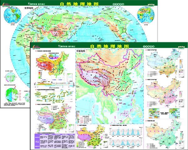 世界地理篇-中国地理篇-自然地理地图