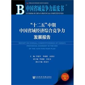 十二五中期中国省域经济综合竞争力发展报告-中国省域竞争力蓝皮书-2014版
