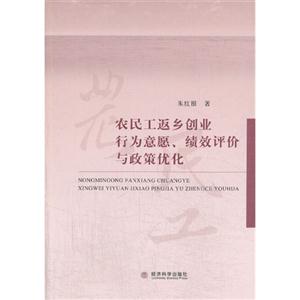 农民工返乡创业行为意愿.绩效评价与政策优化