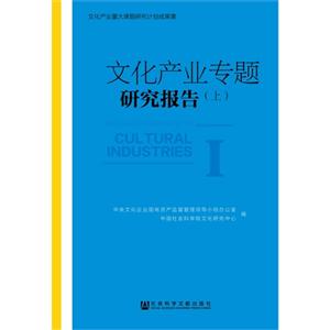 文化产业专题研究报告-(上)