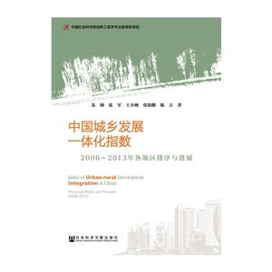 中国城乡发展一体化指数-2006-2013年各地区排序与进展