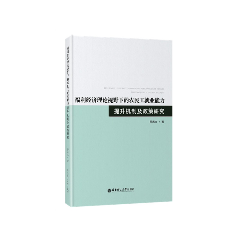 福利经济理论视野下的农民工就业能力提升机制及政策研究