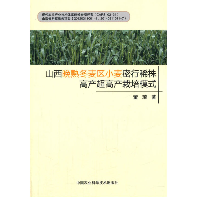 山西晚熟冬麦区小麦密行稀株高产超高产栽培模式