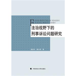 法治视野下的刑事诉讼问题研究