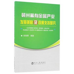 赣州稀有金属产业发展策略及政策支持研究