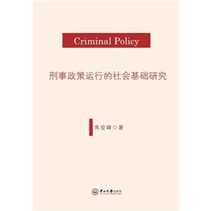 刑事政策运行的社会基础研究