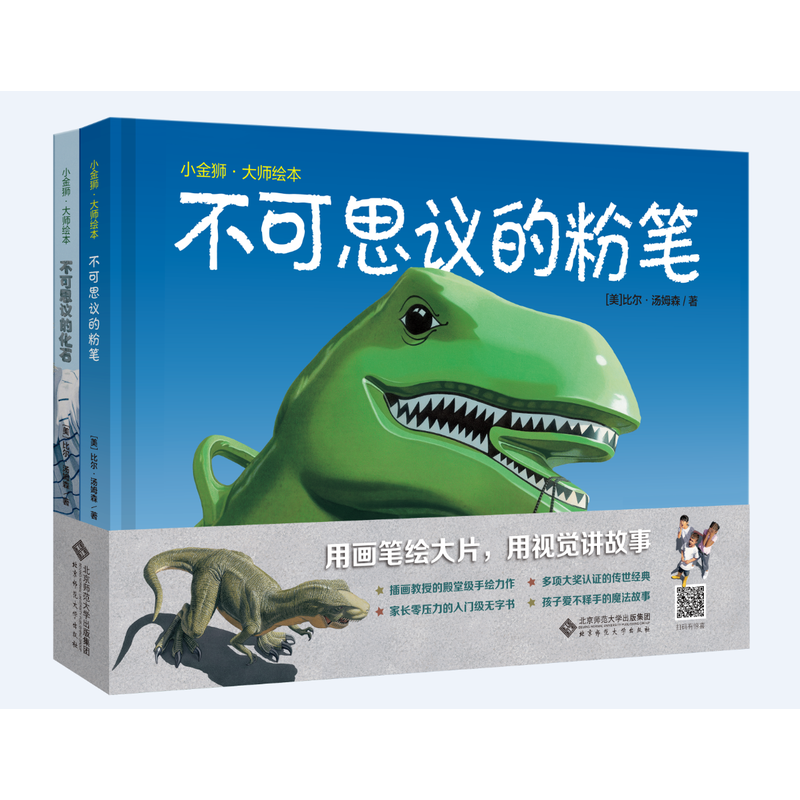 小金狮·大师绘本·不可思议无字书系列(套装全2册):不可思议的化石--不可思议的粉笔(精装绘本)