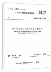 四川省旋挖钻孔灌注桩基技术规程