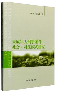 未成年人刑事案件社会·司法模式研究