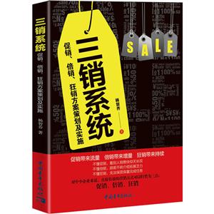 三销系统:促销、倍销、狂销方案策划及实施