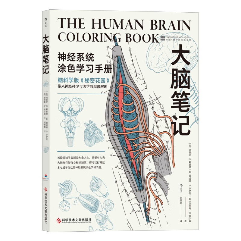 大脑笔记:脑科学版《秘密花园》 神经系统涂色学习手册