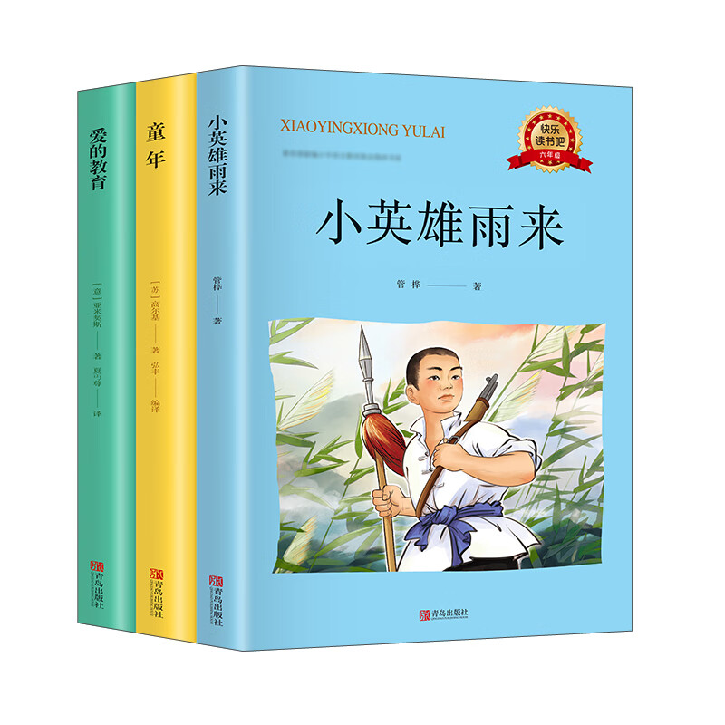 快乐读书吧:6年级上册(爱的教育+小英雄雨来+童年)(全3册)