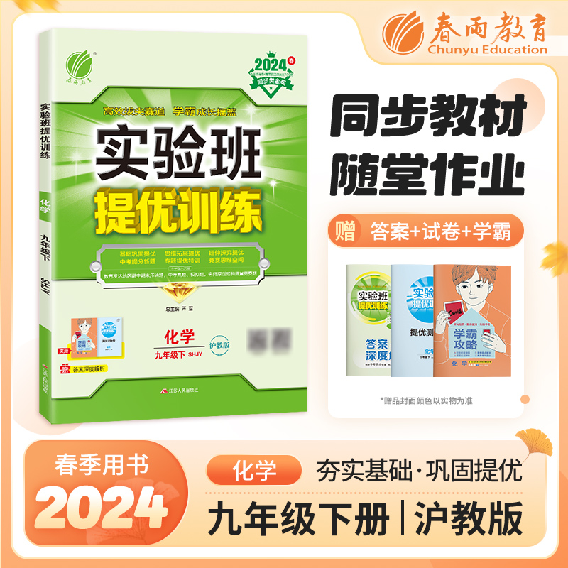 实验班提优训练 化学 9年级下 SHJY 沪教版 2024