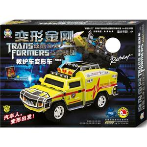 救护车变形车-变形金刚炫酷立体益智拼插-拼插大王-(电影版)-99块-赠限量珍藏版大幅电影海报和贴纸-技术教育社区