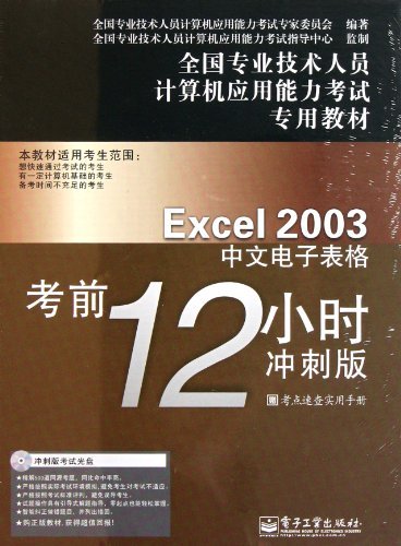 Excel 2003中文电子表格考前12小时冲刺版-含光盘1张