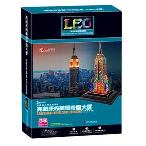 亮起来的美国帝国大厦-有趣的三维立体拼图-技术教育社区