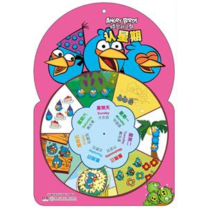 认星期-愤怒的小鸟转盘书-技术教育社区