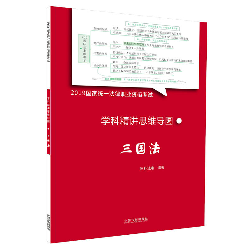 2019拓朴学科精讲思维导图:三国法/国家统一法律职业资格考试学科精讲思维导图