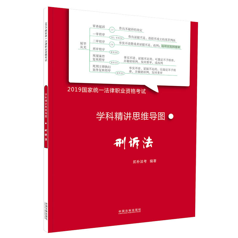 2019拓朴学科精讲思维导图:刑诉法/国家统一法律职业资格考试学科精讲思维导图