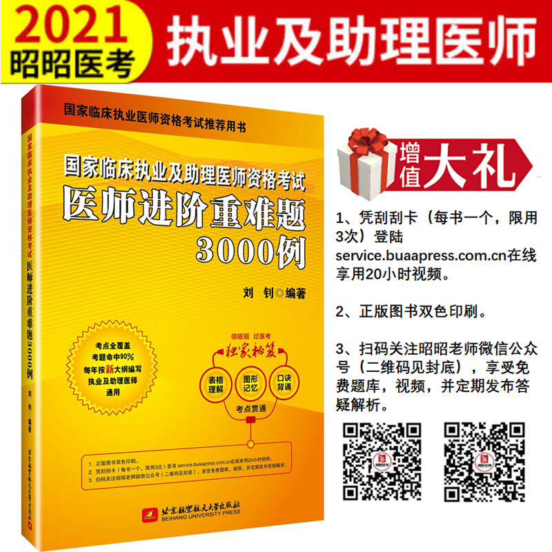 (2021)国家临床执业及助理医师资格考试医师进阶重难题3000例