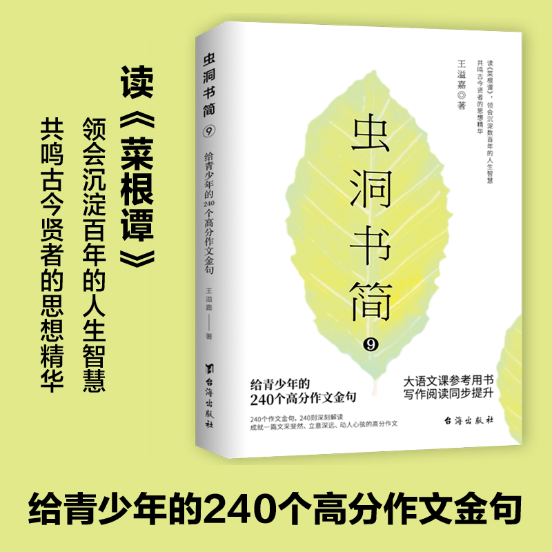 虫洞书简9:给青少年的240个高分作文金句(大语文课推荐用书,写作阅读同步提升)