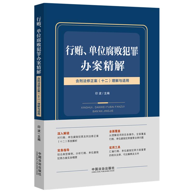 行贿、单位腐败犯罪办案精解:含刑法修正案(十二)理解与适用