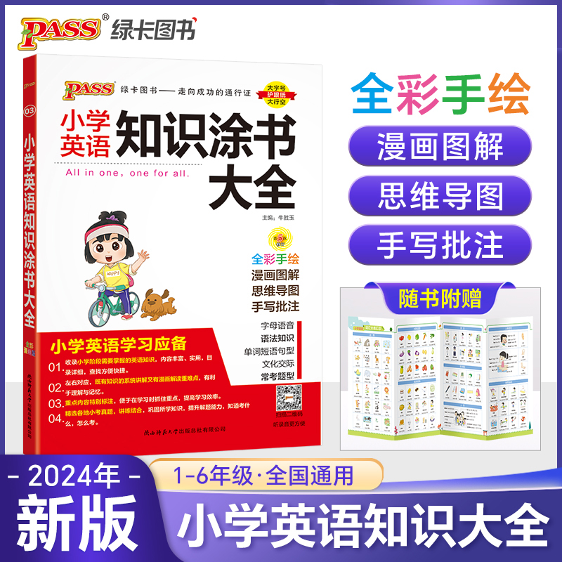 小学英语知识涂书大全 全彩漫画版